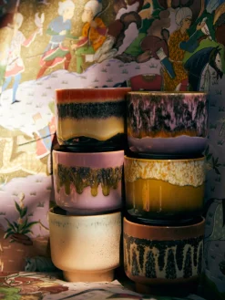 Vela perfumada artesanal de dos mechas 70´s (menta y lirio de los valles)