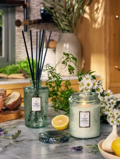 Vela perfumada artesanal Japonica Collection (madera de cacao, verbena y lavanda)