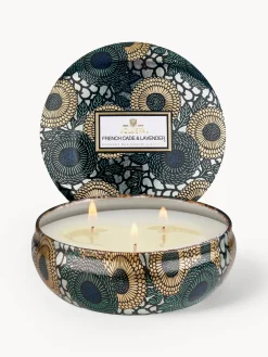 Vela perfumada artesanal de tres mechas Japonica Collection (madera de cacao, verbena y lavanda)