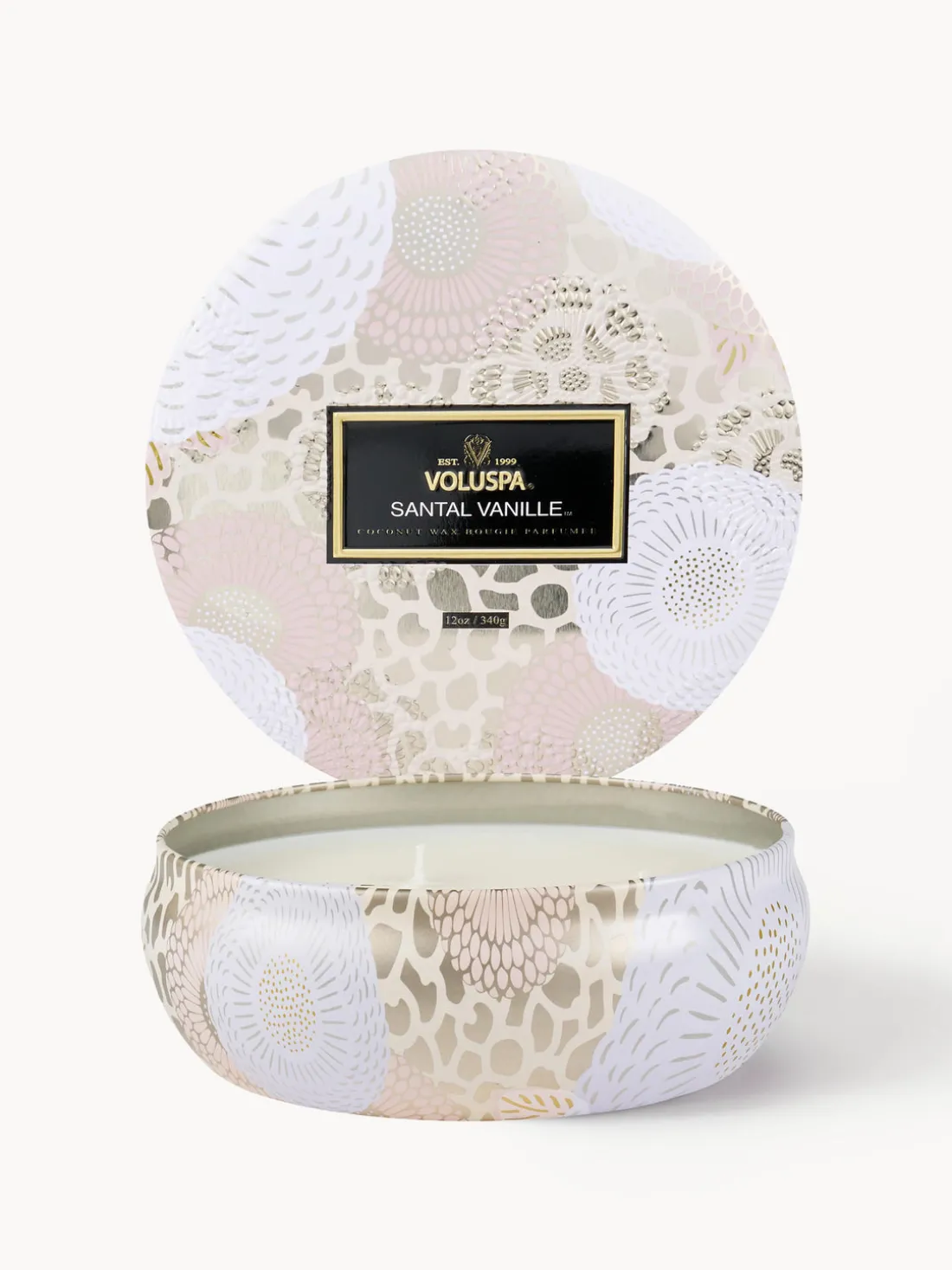 Vela perfumada artesanal de tres mechas Japonica Collection (Santal, vainilla Bourbon francesa y oud)