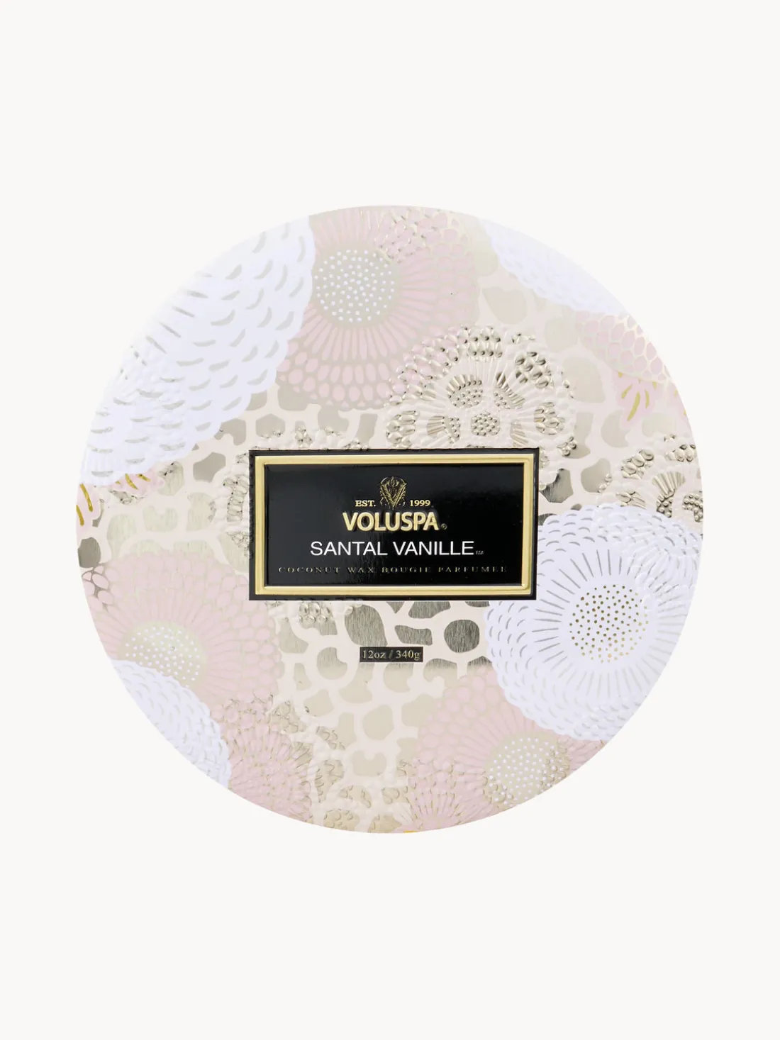 Vela perfumada artesanal de tres mechas Japonica Collection (Santal, vainilla Bourbon francesa y oud)