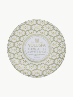 Vela perfumada artesanal de tres mechas Maison Blanc (eucalipto, cardamomo, salvia y corteza de hinoki)