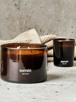 Vela perfumada de tres mechas Dark Wood (nuez moscada, clavo y ámbar)