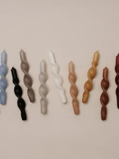 Velas cónicas artesanales Twist, 2 uds.