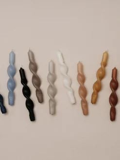 Velas cónicas artesanales Twist, 2 uds.