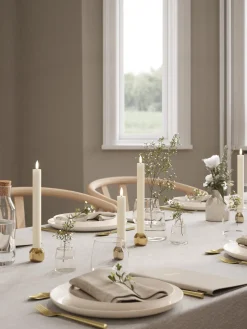 Velas cónicas LED artesanales Real Flame, 24 cm, 2 uds.