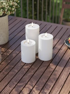 Velas LED artesanales con mando a distancia Real Flame, 5 uds.