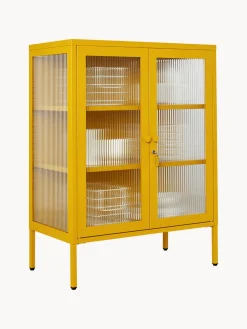 Vitrina de metal con cristal acanalado The Mixer