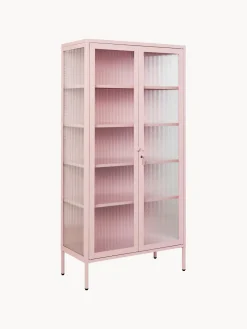 Vitrina de metal con cristal acanalado The Collector