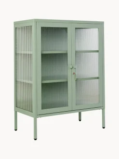 Vitrina de metal con cristal acanalado The Mixer