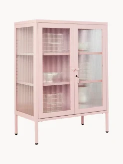 Vitrina de metal con cristal acanalado The Mixer