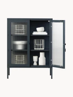 Vitrina de metal con cristal acanalado The Mixer