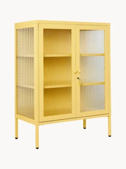 Vitrina de metal con cristal acanalado The Mixer