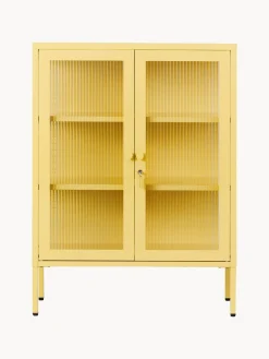 Vitrina de metal con cristal acanalado The Mixer