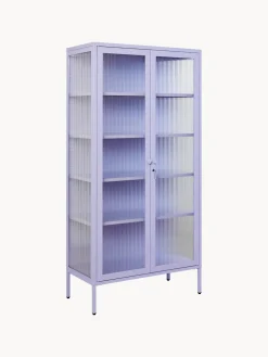 Vitrina de metal con cristal acanalado The Collector