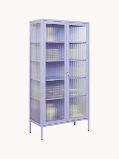 Vitrina de metal con cristal acanalado The Collector