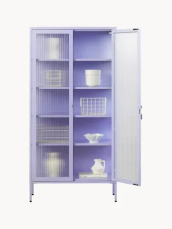 Vitrina de metal con cristal acanalado The Collector