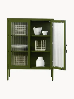 Vitrina de metal con cristal acanalado The Mixer