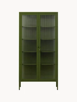 Vitrina de metal con cristal acanalado The Collector