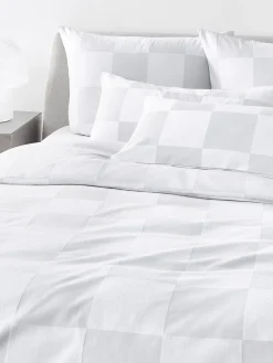 Westwing | Crosby Studios, funda nórdica de algodón a cuadros Damier