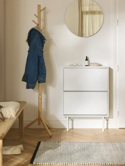 Zapatero de madera con compartimentos plegables Elona