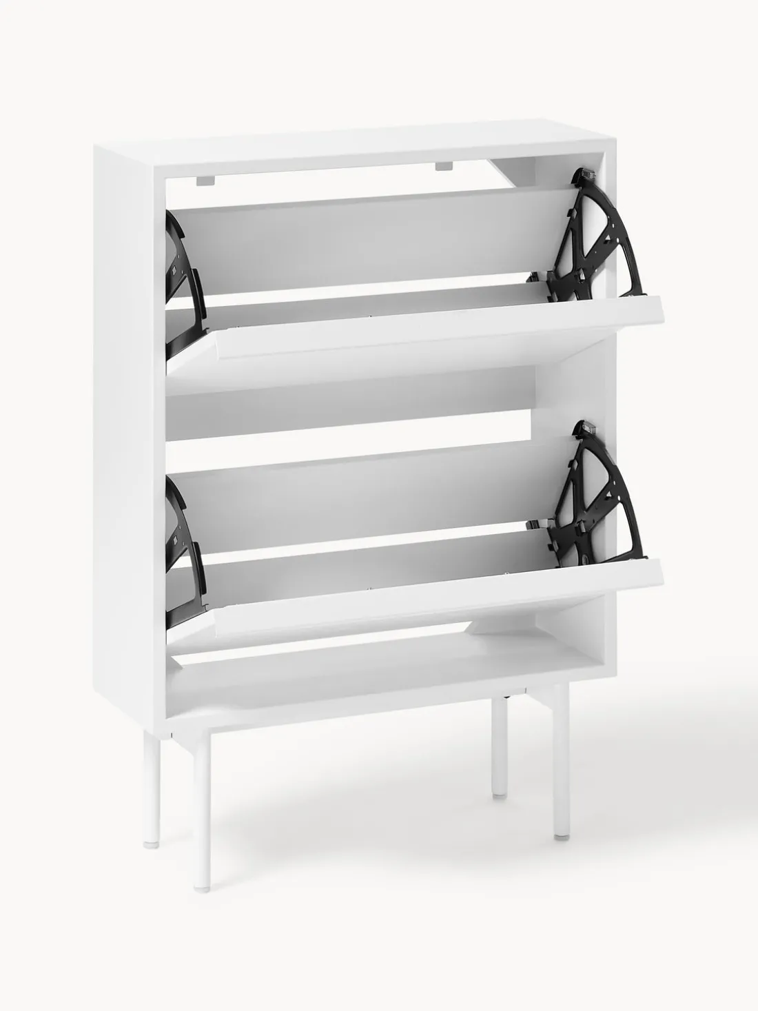 Zapatero de madera con compartimentos plegables Elona