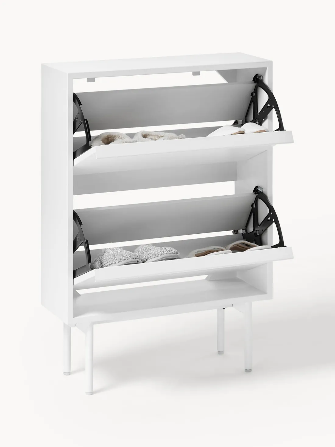 Zapatero de madera con compartimentos plegables Elona