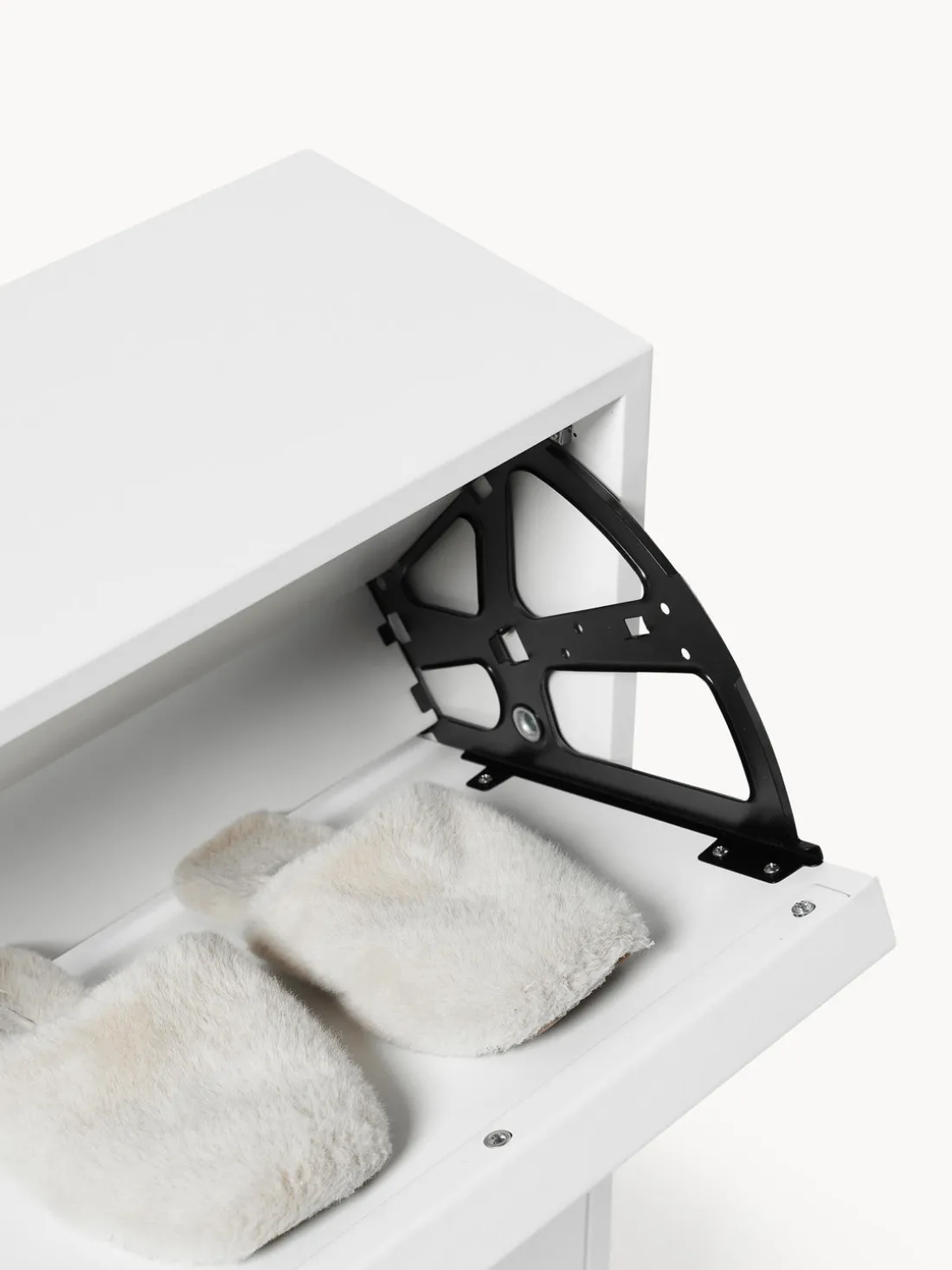 Zapatero de madera con compartimentos plegables Elona